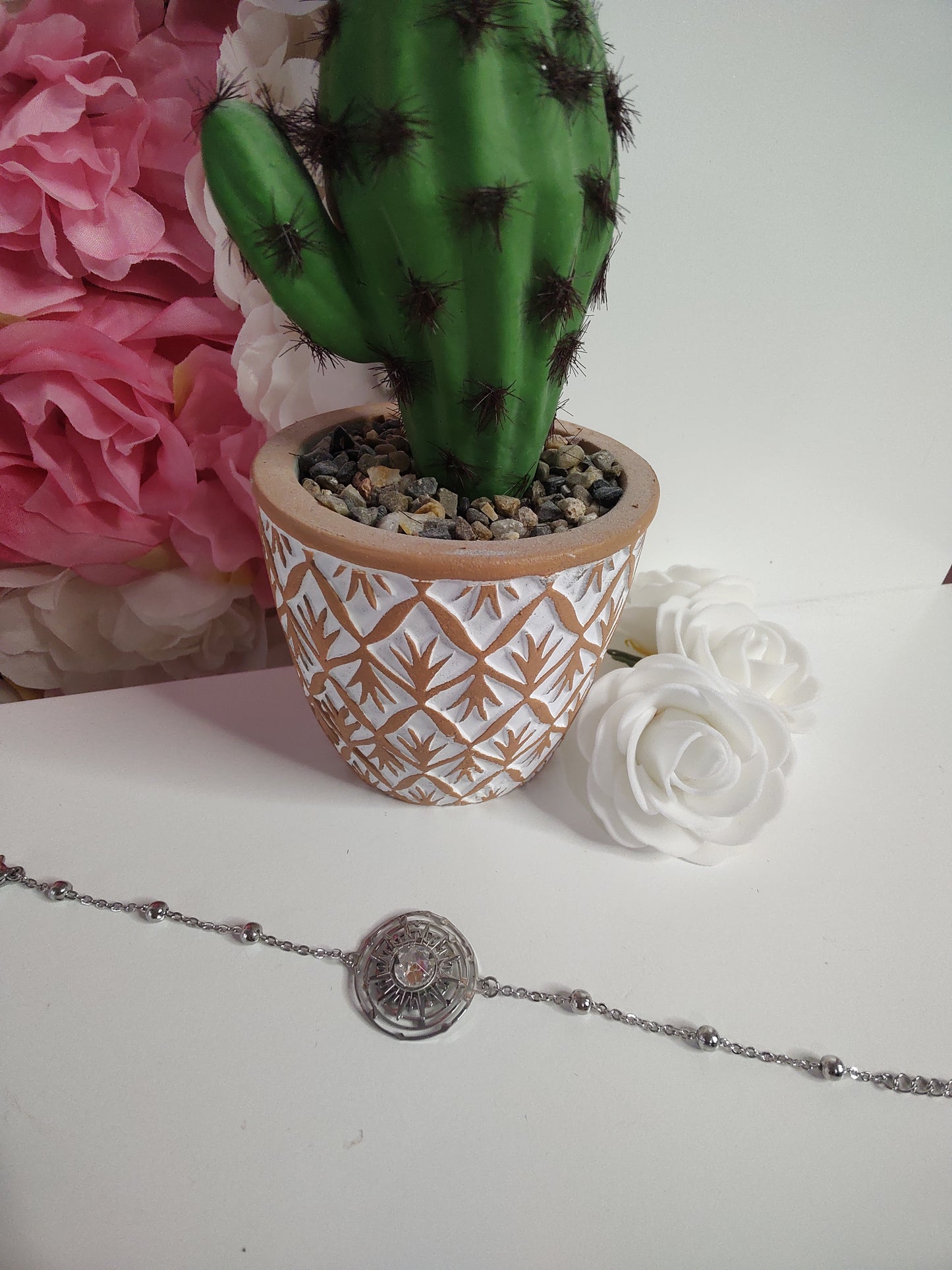 Bracelet soleil cristal blanc