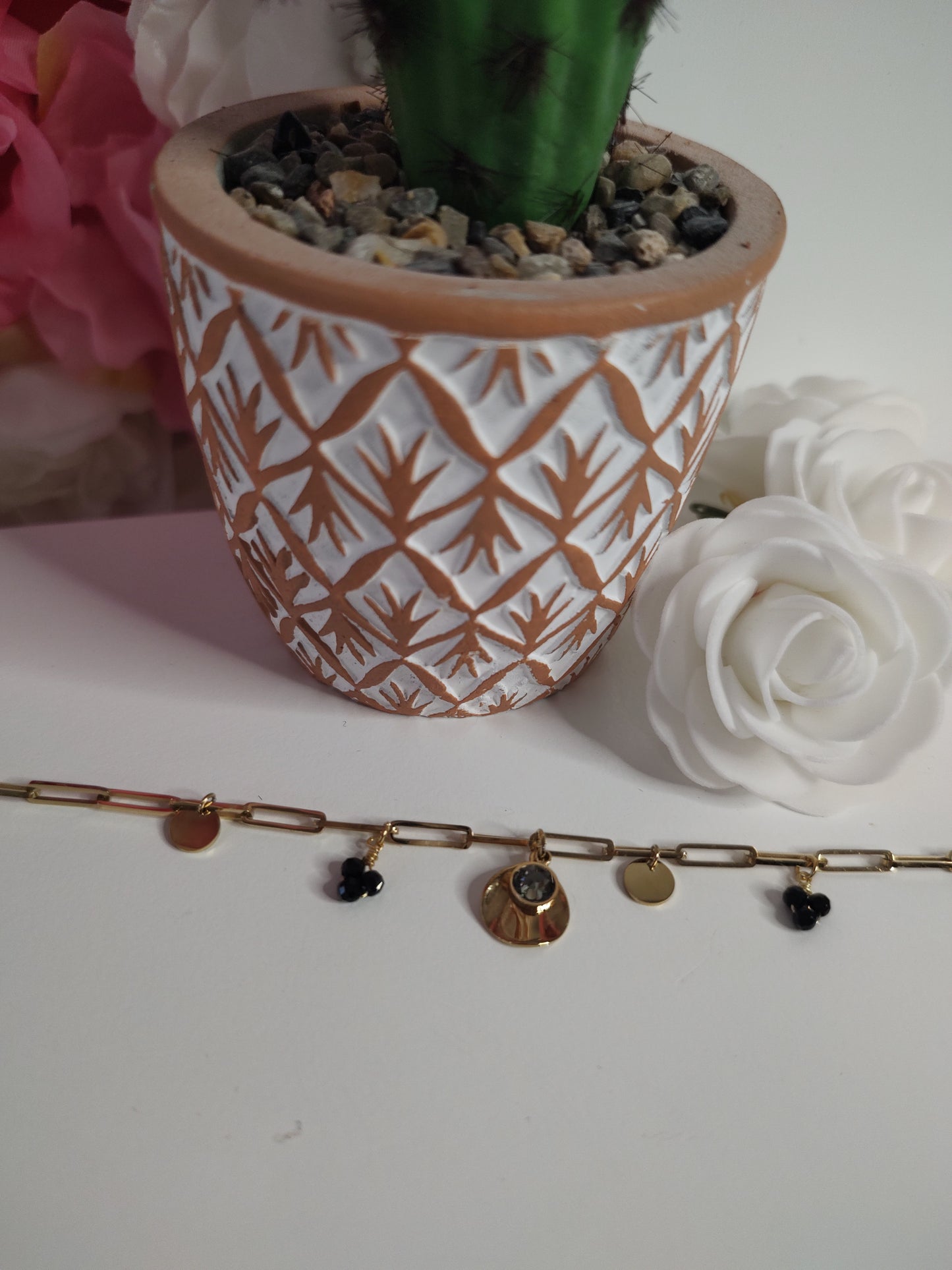 Bracelet mailles et pampilles