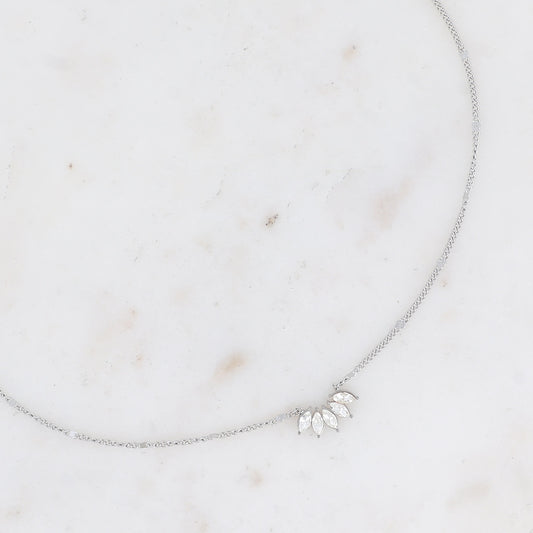 Collier - feuillage cristal