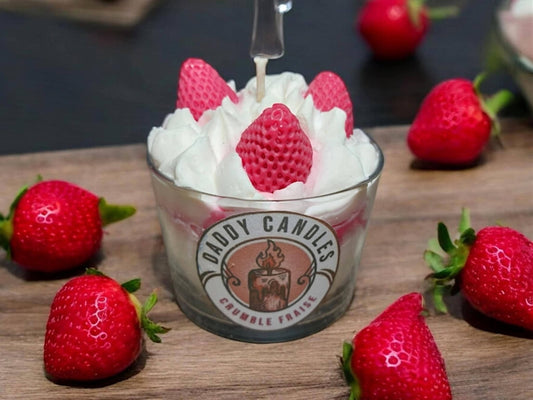 Bougie crumble fraise