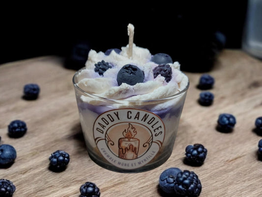 Bougie crumble mûre et myrtilles
