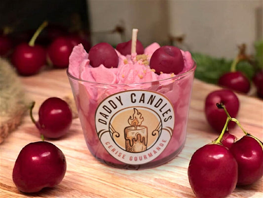 Bougie cerise gourmande
