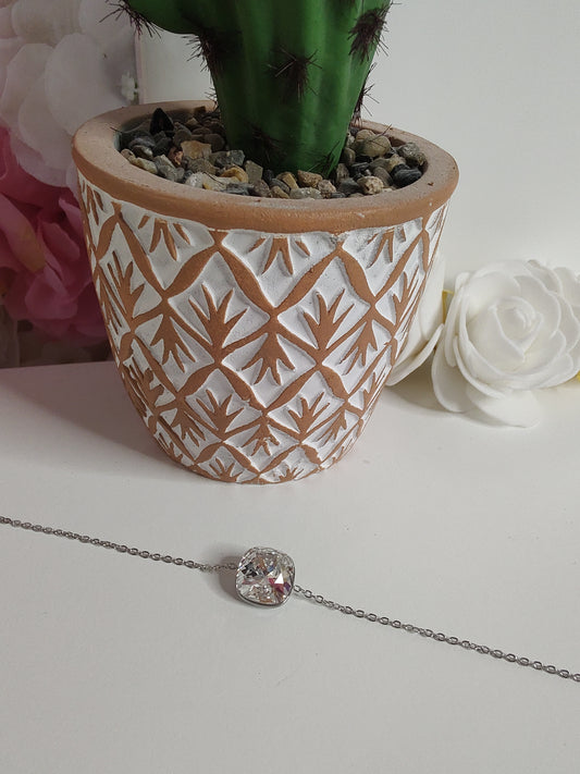 Bracelet carré cristal blanc