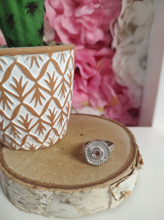 Bague "soleil blanc"